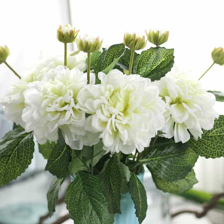 Artificial Flower Dahlia Bush 2 Pcs Artificial Flowers Store