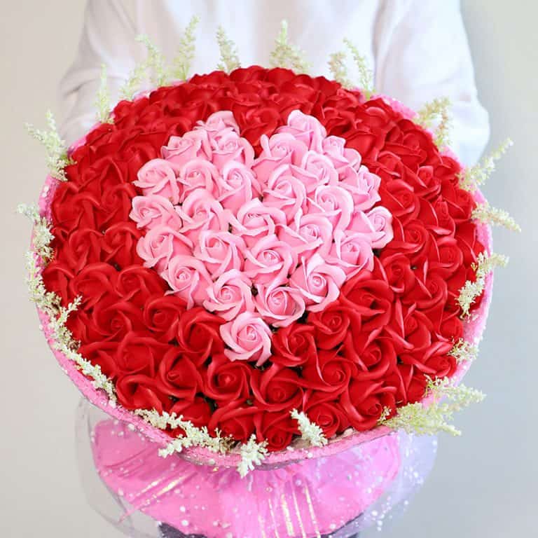 Classic Bouquet 99 Roses My Heart is For You Artificial Flowers Store