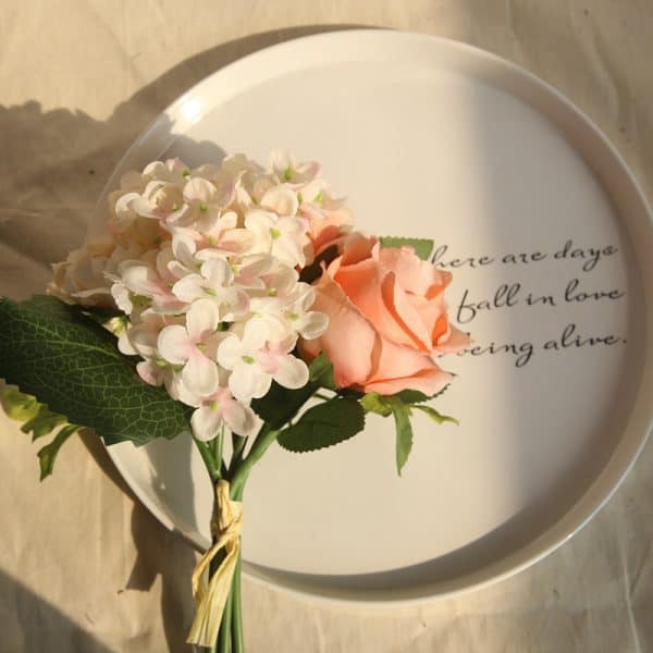 Artificial Flowers Miffy Lotus Rose Hydrangea Bouquet 4