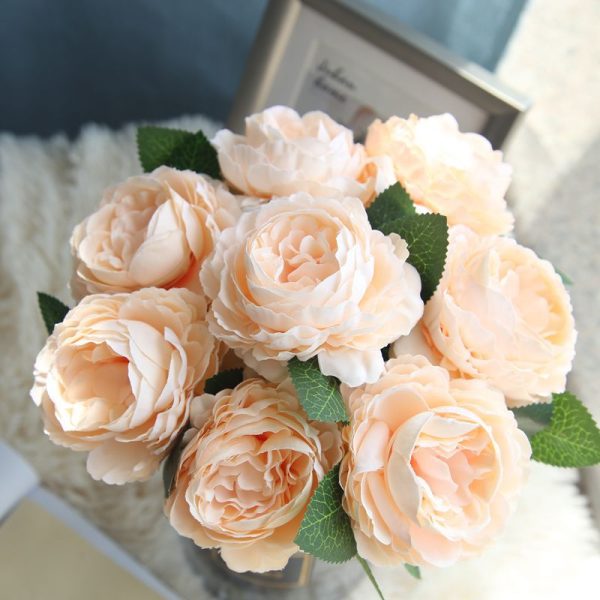 Artificial Flowers Single Atlantic Rose Stem 2