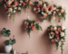 Floral Wall Decor: Hanging Artificial Flowers